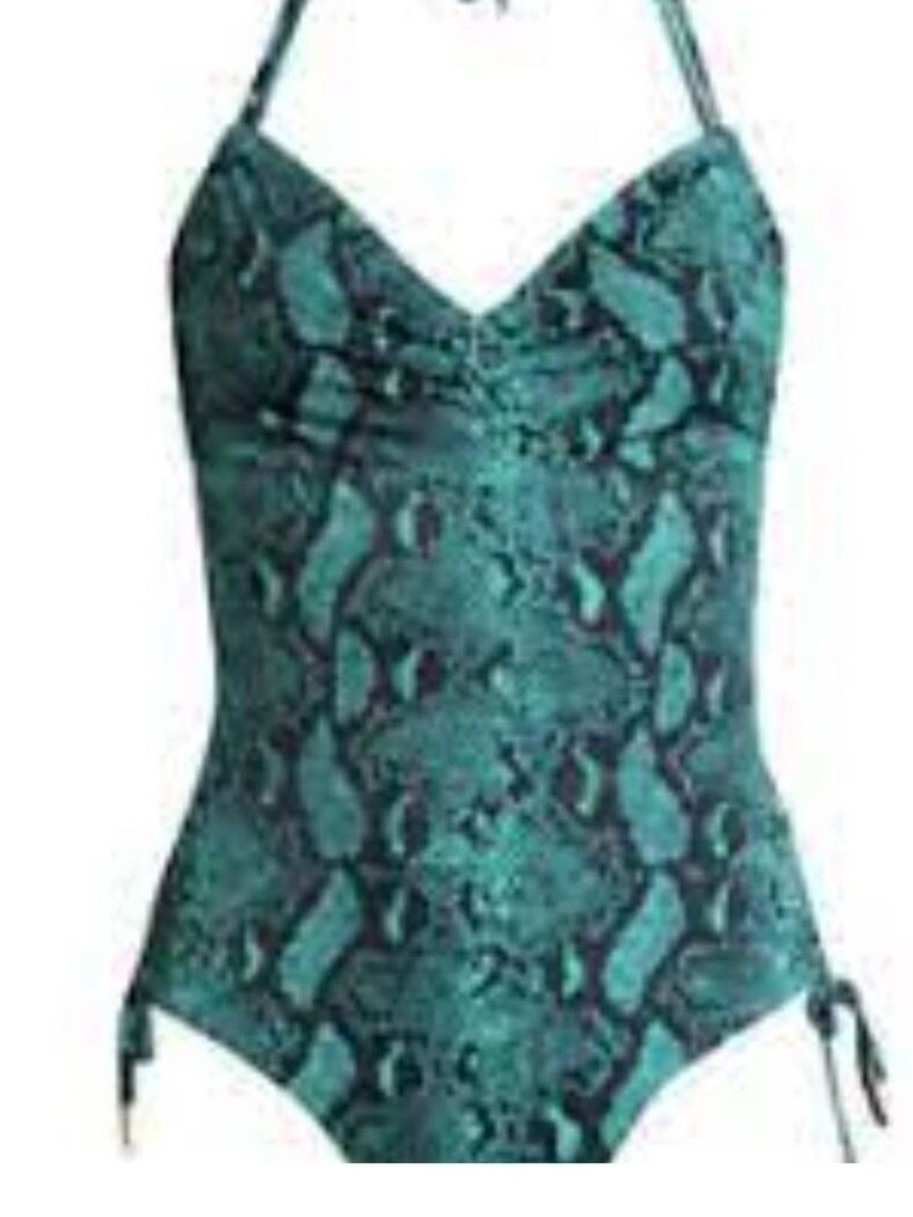 NOBO Green  Cheeky Hi Leg 1 Piece Swimsuit NWT